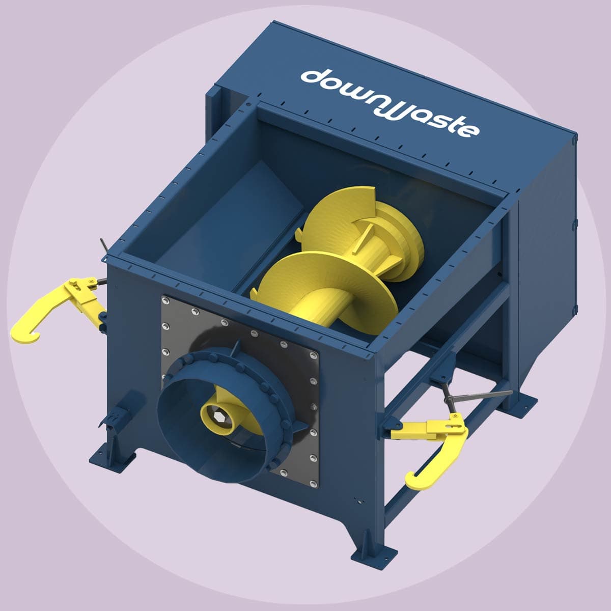 Downwaste auger screw compactor