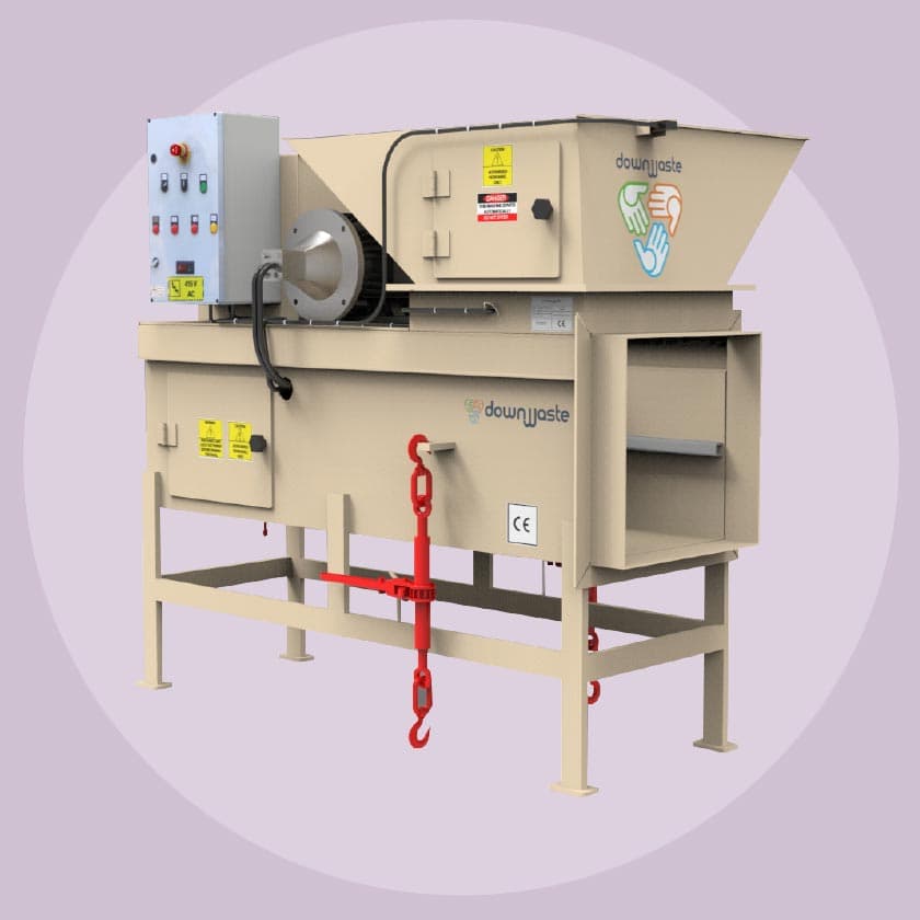 Downwaste chute fed compactor