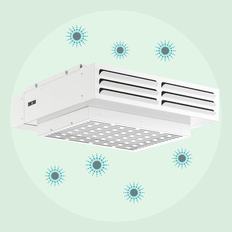 Downwaste Cleanair Sky unit — ceiling-mounted air purifier
