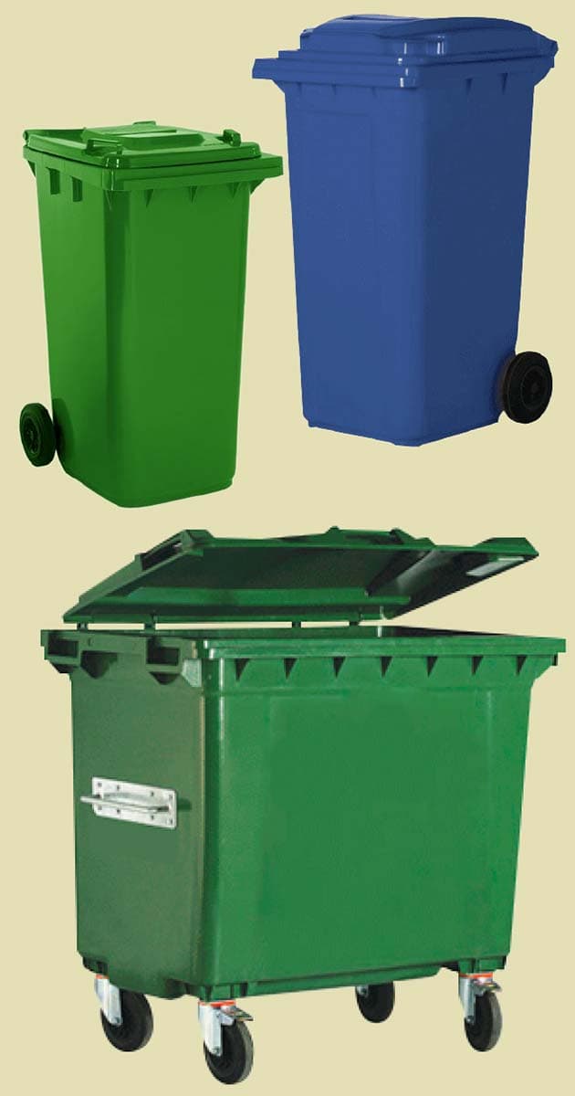 Downwaste HDPE trolleys and bins