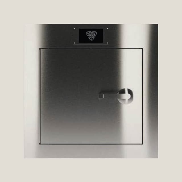 Password access laundry chute door