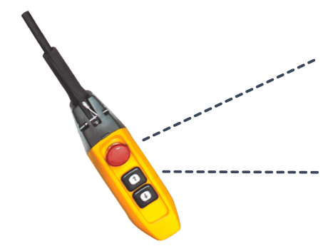 Garbage chute brushing system pendant control