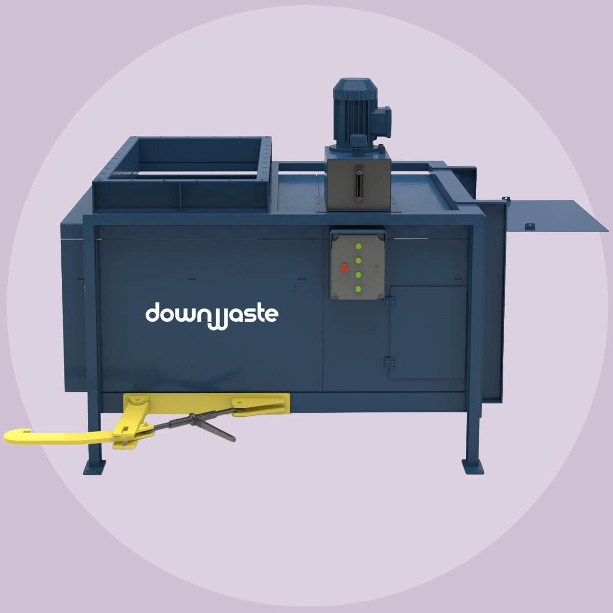 Downwaste static compactor — side view