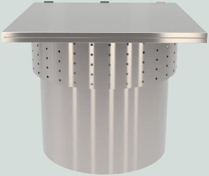 Stainless steel chute roof vent cap