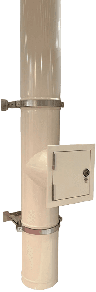 Mechanical laundry chute installation