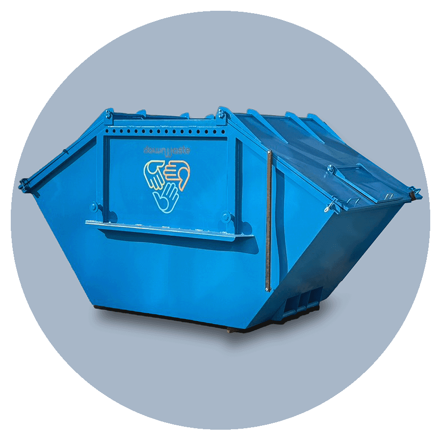 Downwaste 10 m³ skip container